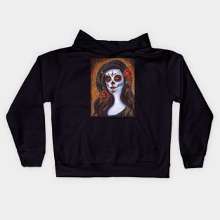 Day of the dead  Autumn Rose By Renee Lavoie Kids Hoodie